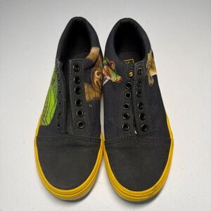 Vans National Geographic Photo‎ Ark Kids 1.5 Black Yellow Animal Print Sneakers